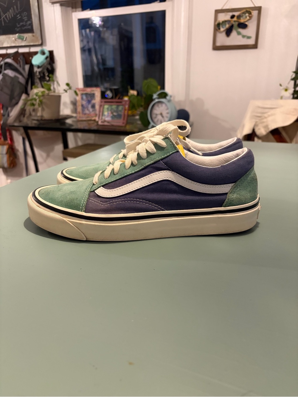 Vans Style 36 Retro Green Suede Navy Canvas Sneakers Men’s 9.5 Women’s 11